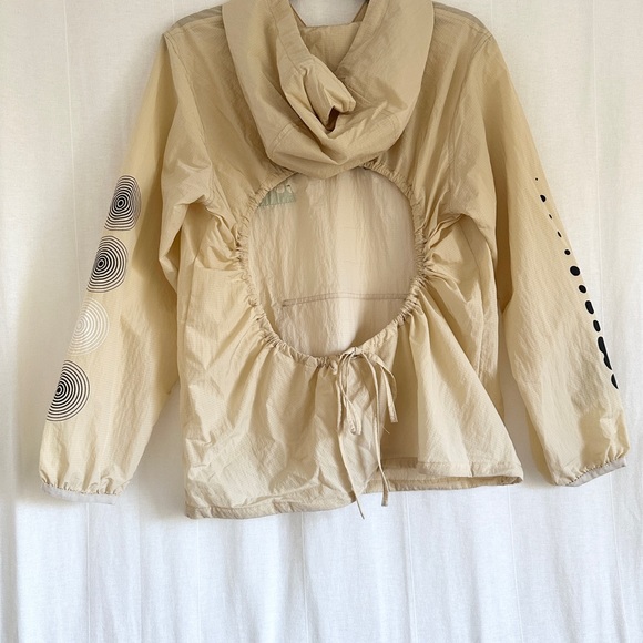 GANNI Beige Light Tech Hoodie & Drawstring Pants - Designer workout set- Size M - Picture 3 of 12